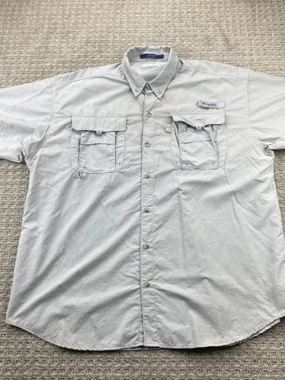 Columbia PFG Bahama OMNI-SHADE Shirt Men Extra Large XL Gray Outdoor